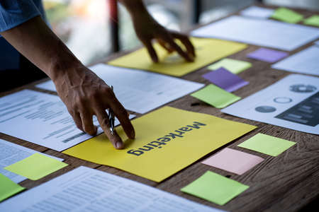 work meeting A group of corporate employees kicked off an interesting new project and brainstormed...