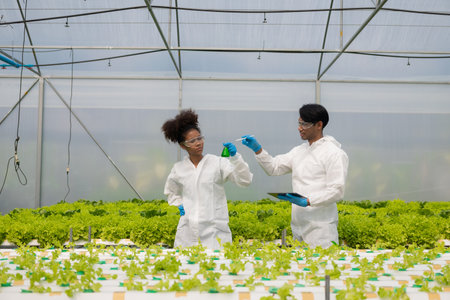 African American researcher and plant genetics expert. Test the quality and bacteria in the...