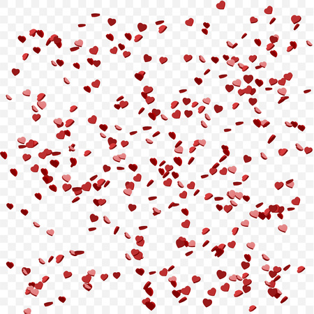 Falling hearts vector background. EPS10.のイラスト素材