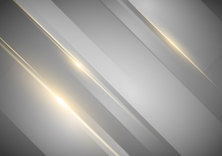 Golden shiny lines vector background. EPS10のイラスト素材
