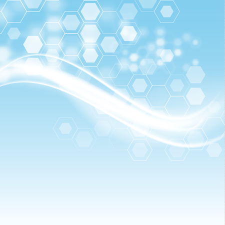 Abstract shiny science vector background with white wave.のイラスト素材