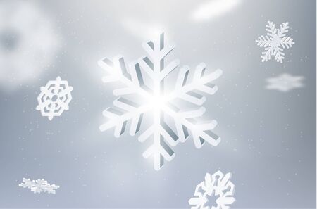 Falling snowflake vector background. EPS10のイラスト素材