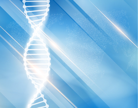 DNA strand scientific vector background.のイラスト素材