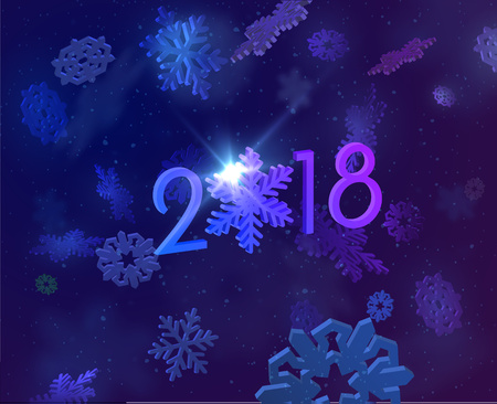 2018 New year holiday background. Vector EPS10.のイラスト素材