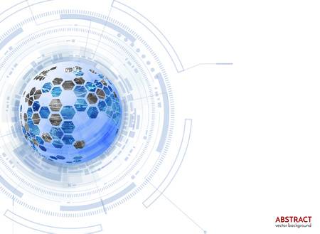 Abstract science vector background with hexagons.のイラスト素材