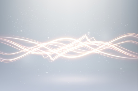 Golden shiny spiral lines vector background. EPS10のイラスト素材