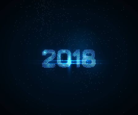 2018 New year background. Vector EPS10.の写真素材