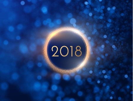 2018 New year background. Vector EPS10.