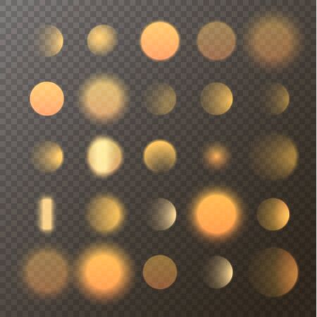 Collection of bokeh. Vector eps10のイラスト素材