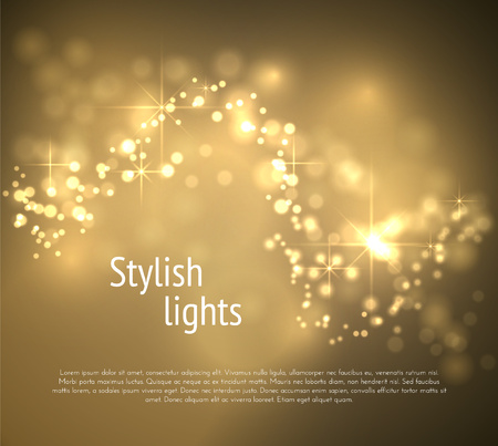 Shiny bokeh and glittering dust. Vector EPS10.のイラスト素材