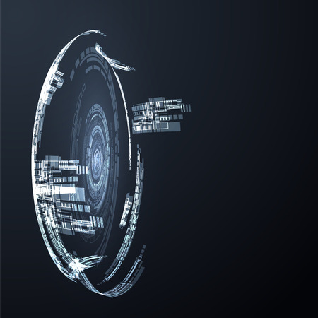 Abstract technology business background with HUD shapes. Vector EPS10.のイラスト素材
