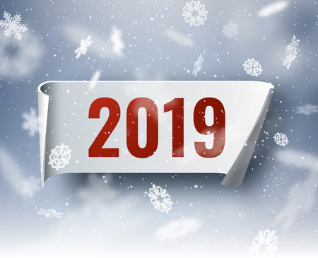 2019 abstract New Year holiday background. Vector eps10のイラスト素材