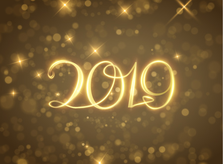 2019 abstract New Year holiday background. Vector eps10のイラスト素材
