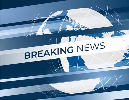 Breaking News vector background with globe for backdrop. EPS10のイラスト素材