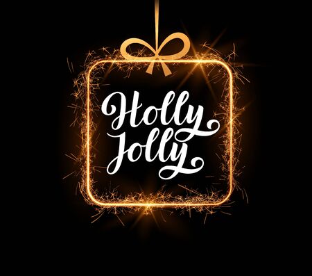 Christmas holiday festive background with shiny frame. Vector eps10.のイラスト素材