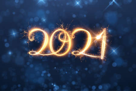 2021 New year shiny vector background light writing. Energy motion.のイラスト素材