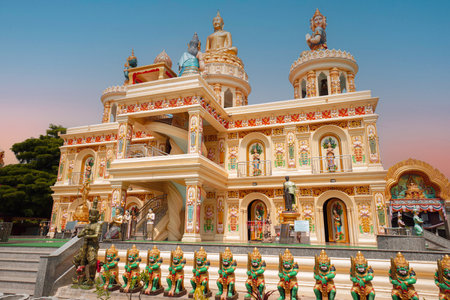 Hindu temple in Kolkata, West Bengal, Indiaの写真素材