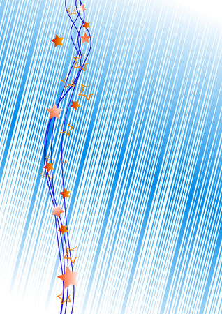 Bright colour background with waves and linesのイラスト素材