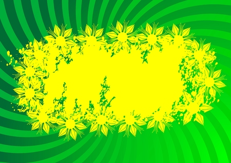 Bright floral background with a place for the textのイラスト素材