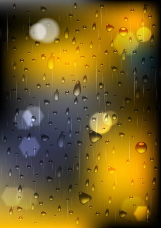rain drops on window (eps 10)のイラスト素材