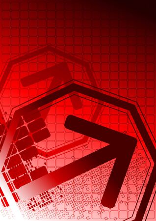 Red background for your design with big arrowのイラスト素材
