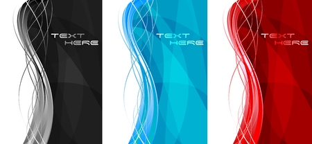 Abstract wavy banners - vertical positionのイラスト素材