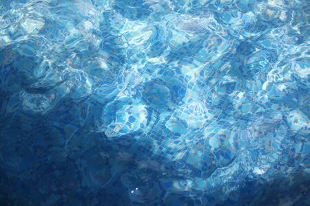 Beautiful blue swimming pool waterの写真素材