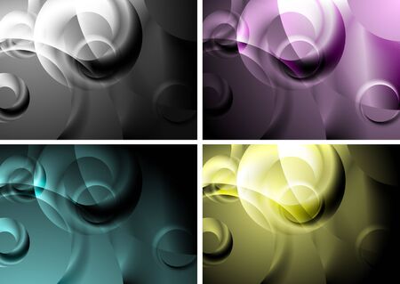 Set of dark abstract backgrounds のイラスト素材
