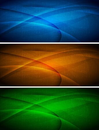 Set of wavy grunge banners  のイラスト素材