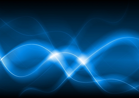 Blue abstraction with beautiful waves のイラスト素材