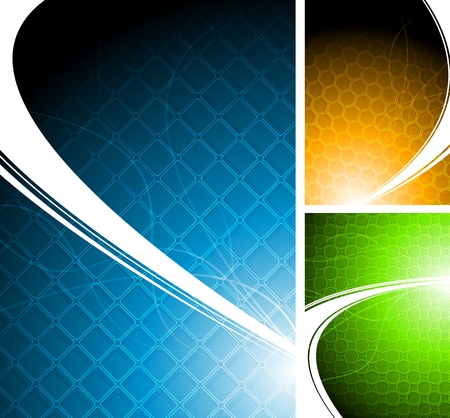 Three bright abstract backgrounds のイラスト素材