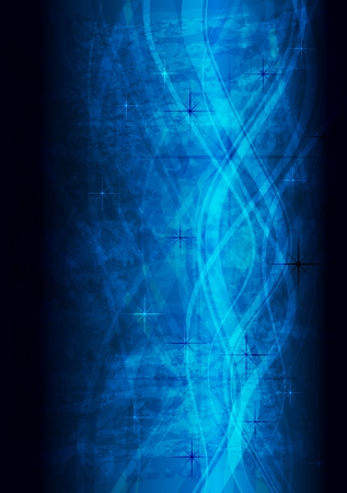 Abstract waves on grunge background のイラスト素材