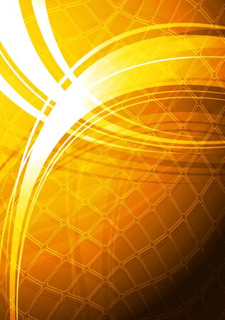 Orange technical background with abstract waves のイラスト素材