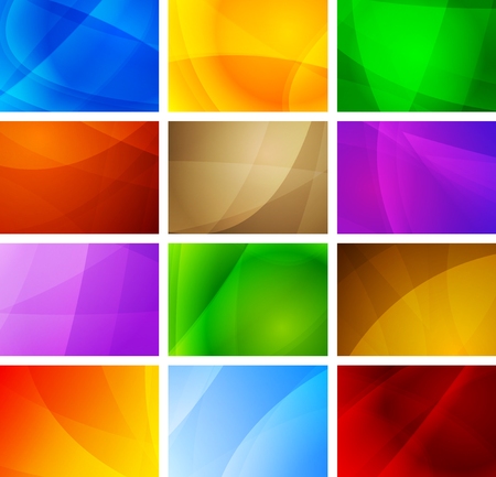Set of vibrant simple backdrops. Eps 10 vector illustrationのイラスト素材
