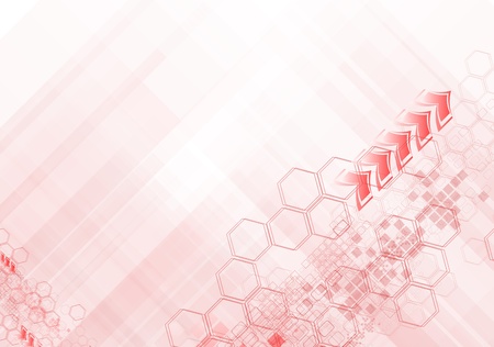 Red geometrical elements on white background. Eps 10 vectorのイラスト素材