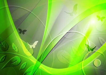 Abstract green environmental background. のイラスト素材