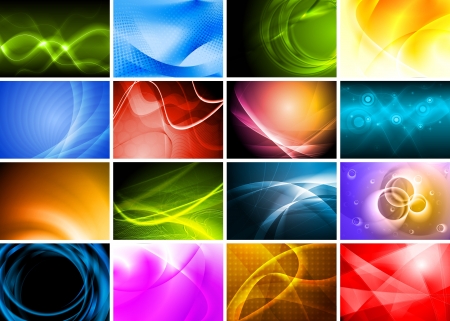 Collection of abstract multicolored backgrounds