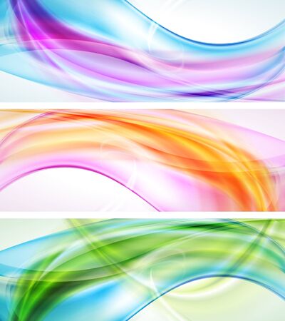 Set of abstract multicolored banners  のイラスト素材