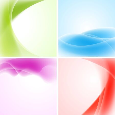 Abstract waves backgrounds. Vector design eps 10. Gradient mesh includedのイラスト素材