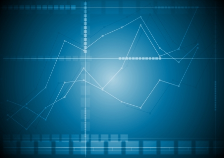 Bright blue technology background with diagramのイラスト素材