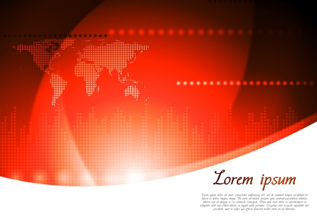 Abstract tech background with world map. Vector design eps 10のイラスト素材