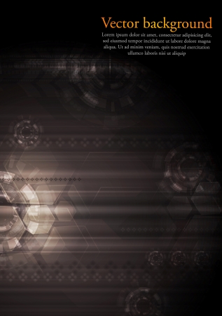 Abstract dark technology background.のイラスト素材