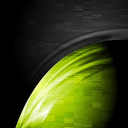 Green and black contrast tech design.のイラスト素材