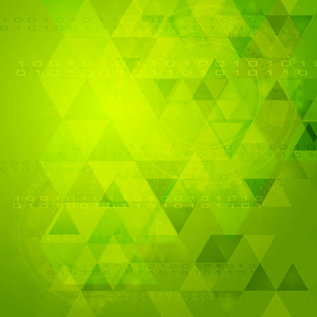 Abstract green background with trianglesのイラスト素材