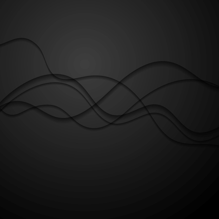 Abstract black waves elegant backgroundのイラスト素材