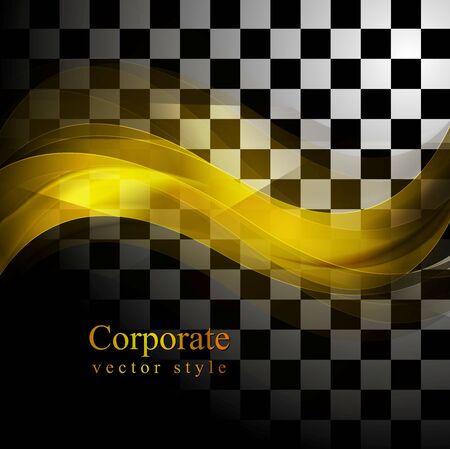 Bright yellow wavesのイラスト素材