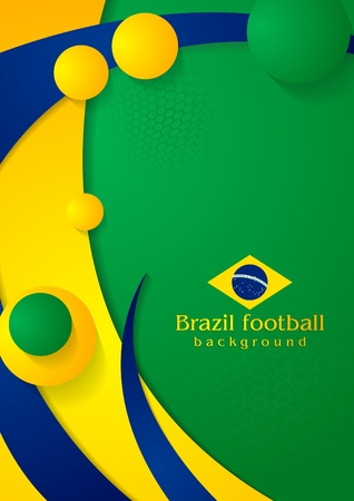 Bright wavy background in Brazilian colorsのイラスト素材