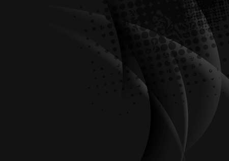 Dark abstract waves design backgroundのイラスト素材