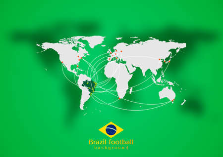 Concept air traffic design. Brazilian colors. Vector backgroundのイラスト素材