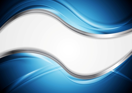 Abstract wavy metallic design. Vector backgroundのイラスト素材